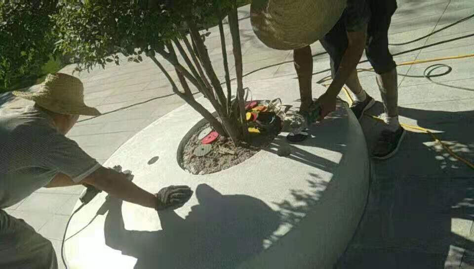 水磨石花壇